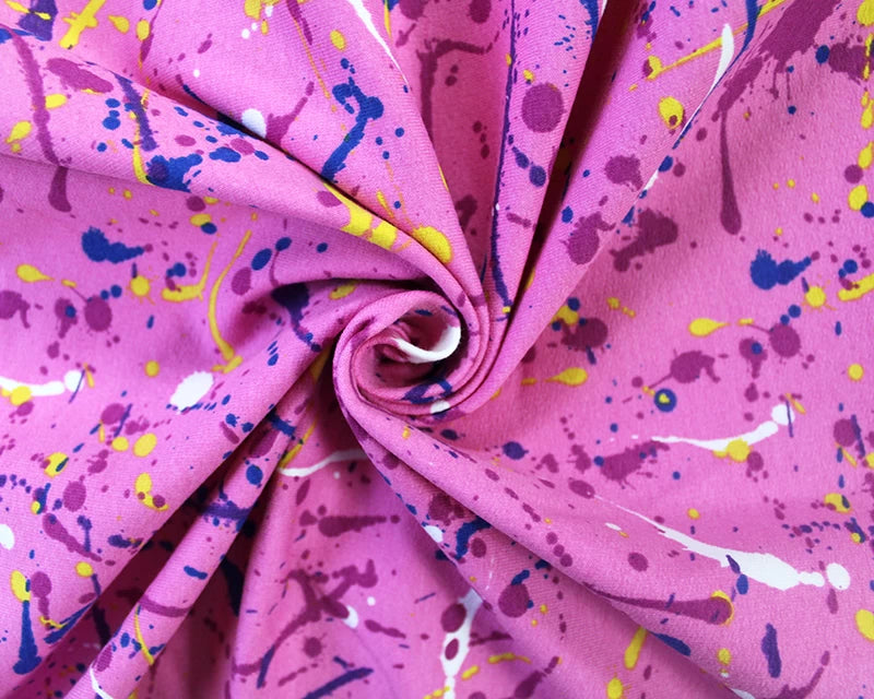 Magenta Paint Splatter French Terry