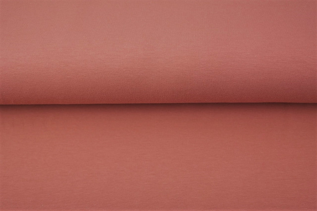 Plain Dark Powder Pink Brushed Back French Terry