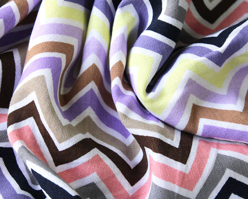 ZigZag Woven Viscose Stretch