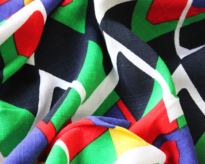 Abstract Woven Viscose Stretch