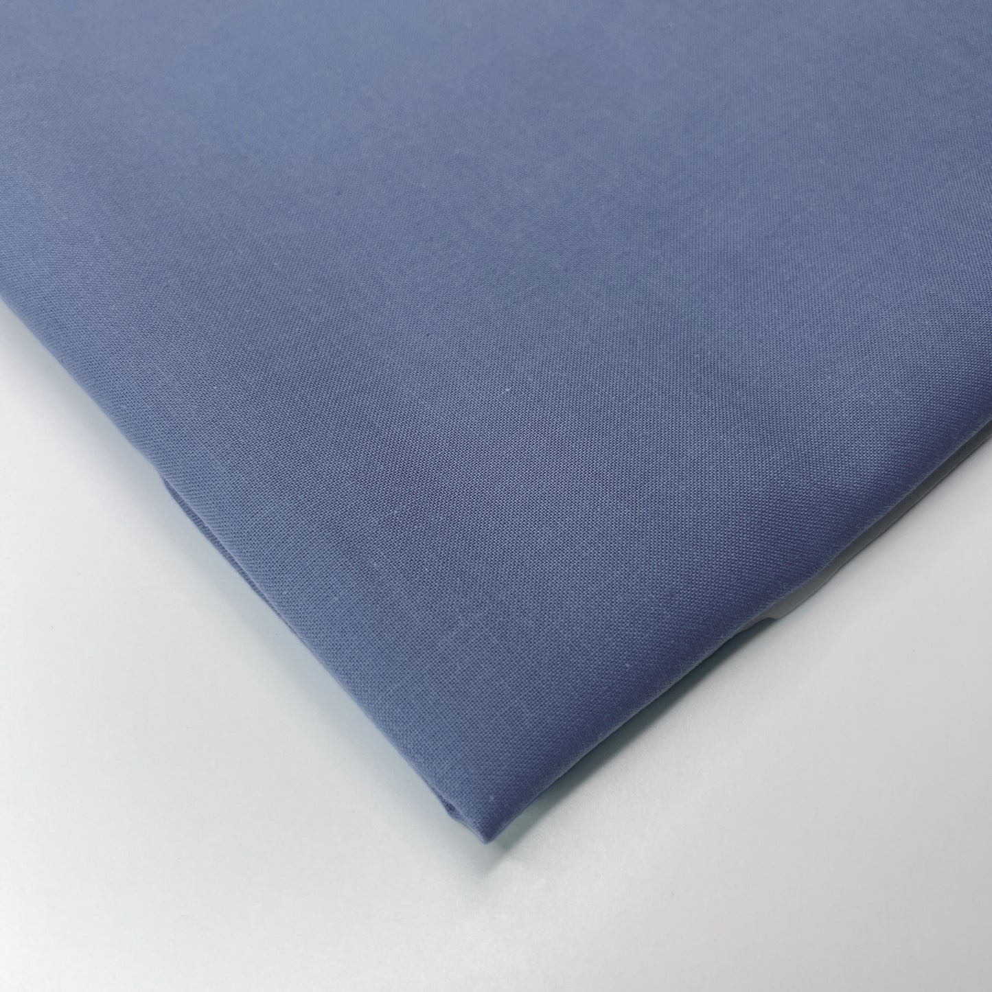 Plain Denim Blue Cotton