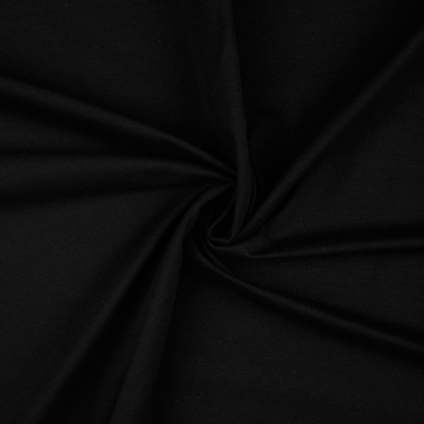 Plain Black Cotton Jersey