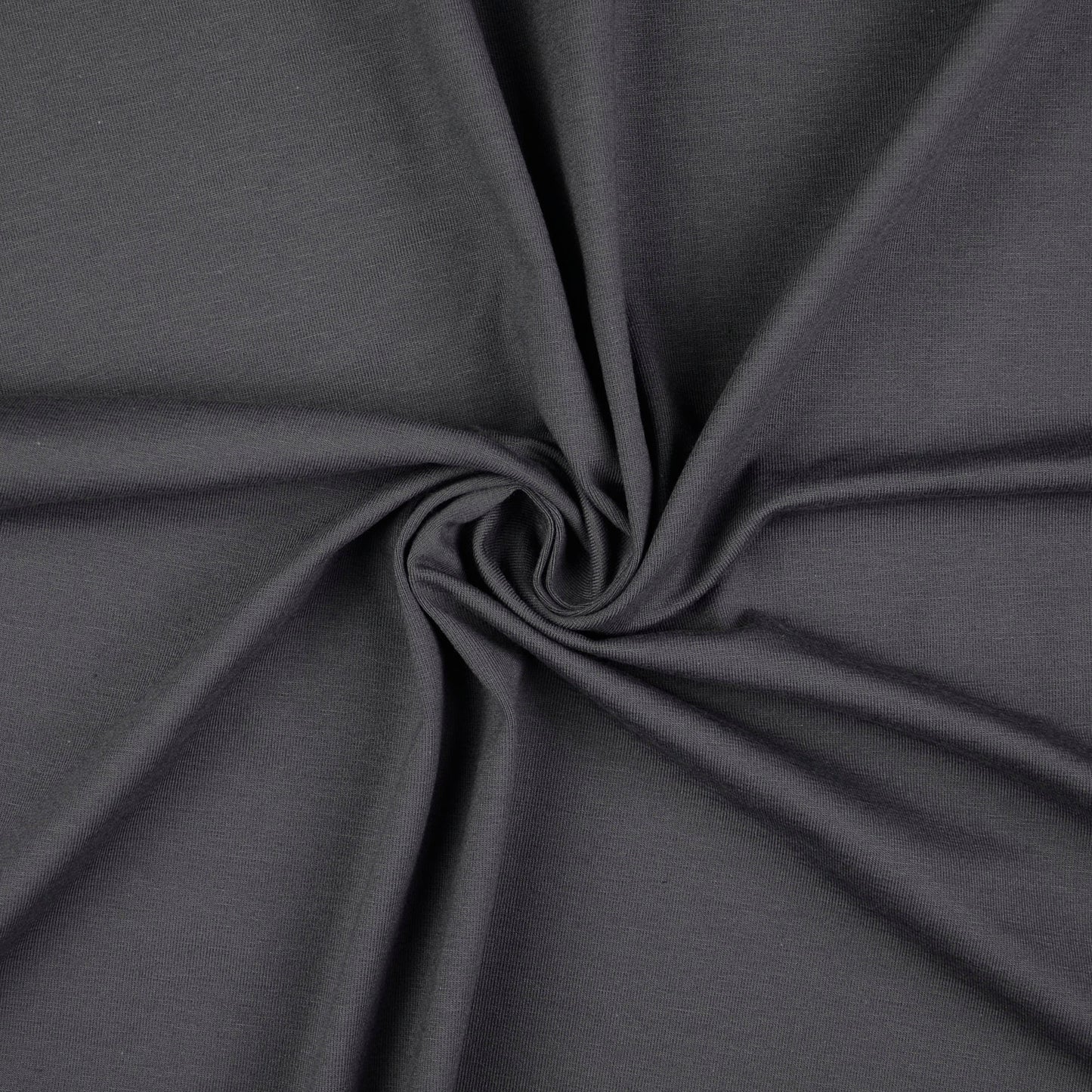 Plain Dark Grey Cotton Jersey