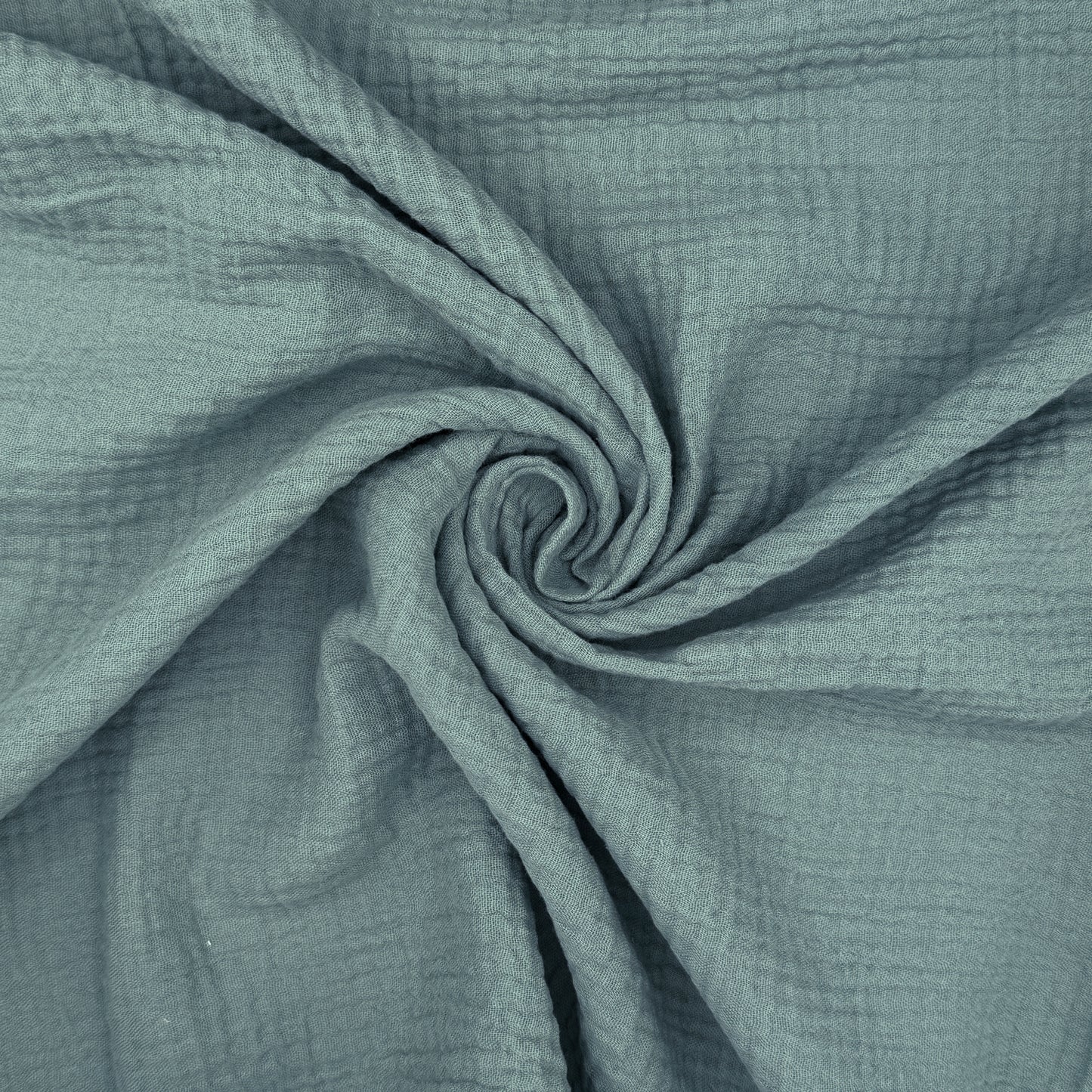 Dusky Blue Cotton Double Gauze