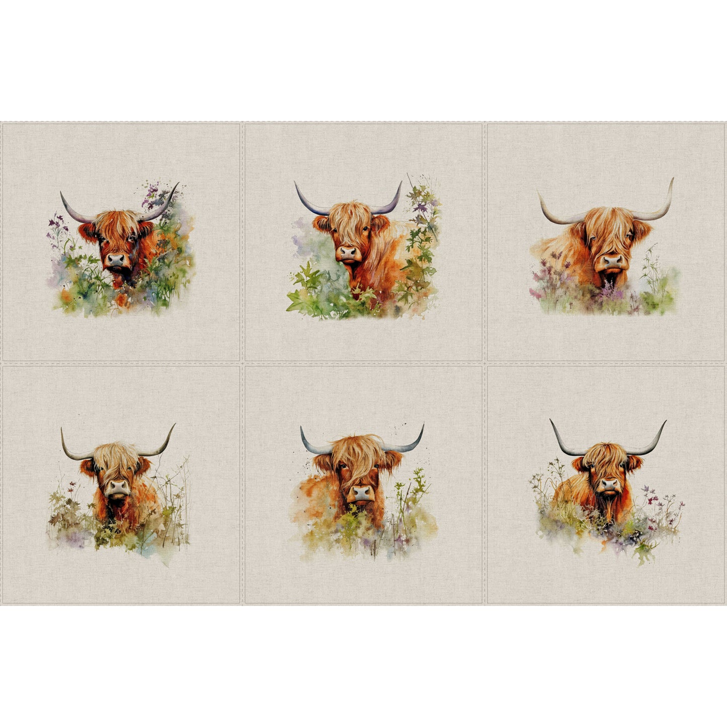 Highland Cow Panels