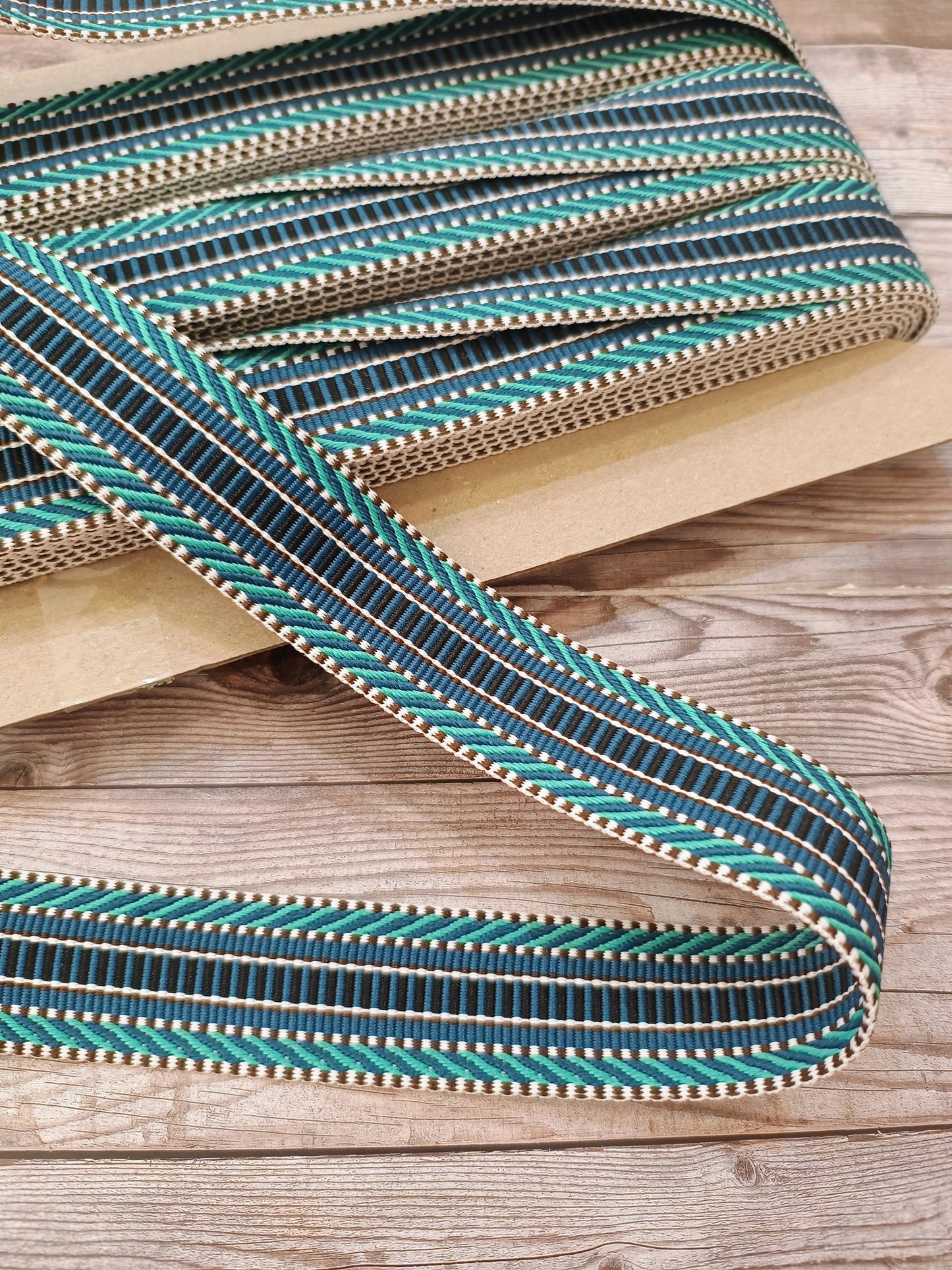 Geometric Weave 38mm Webbing Strap 96cm