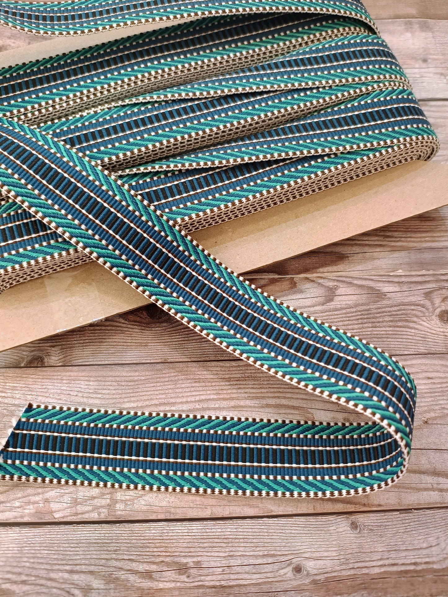 Geometric Weave 38mm Webbing Strap 96cm