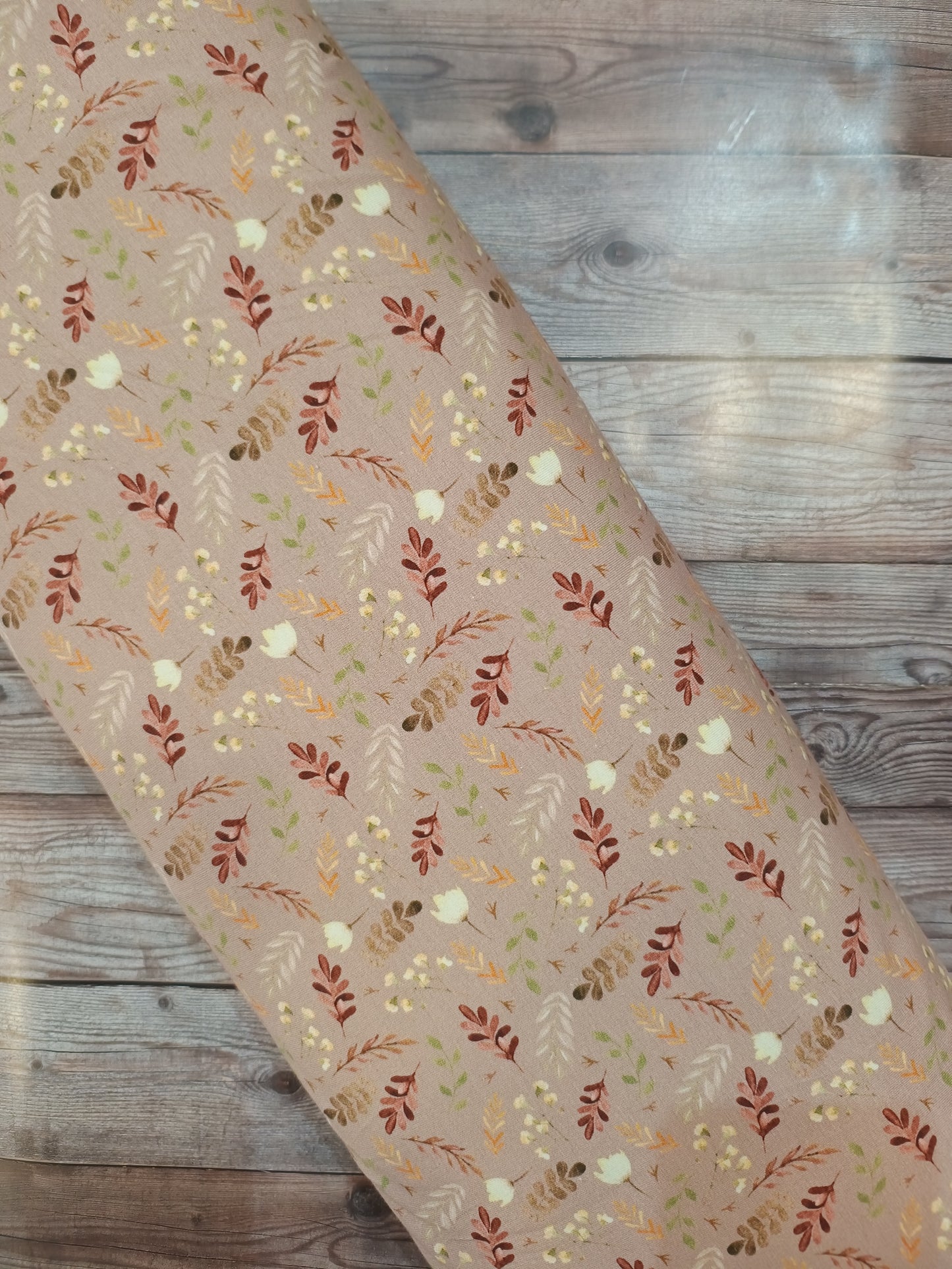 Autumnal Leaves Cotton Jersey