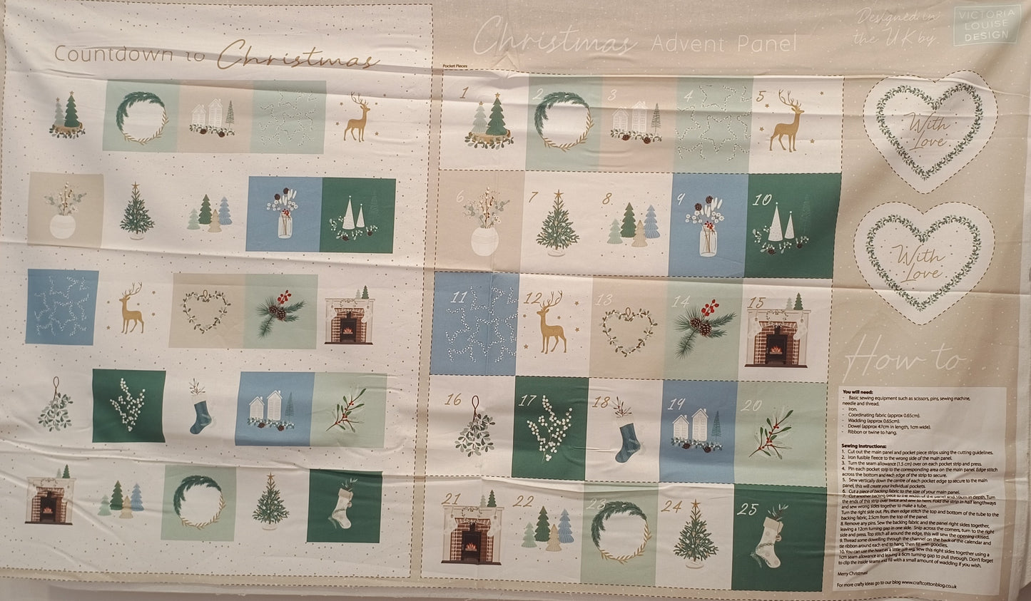 Countdown to Christmas Advent Calendar Panel