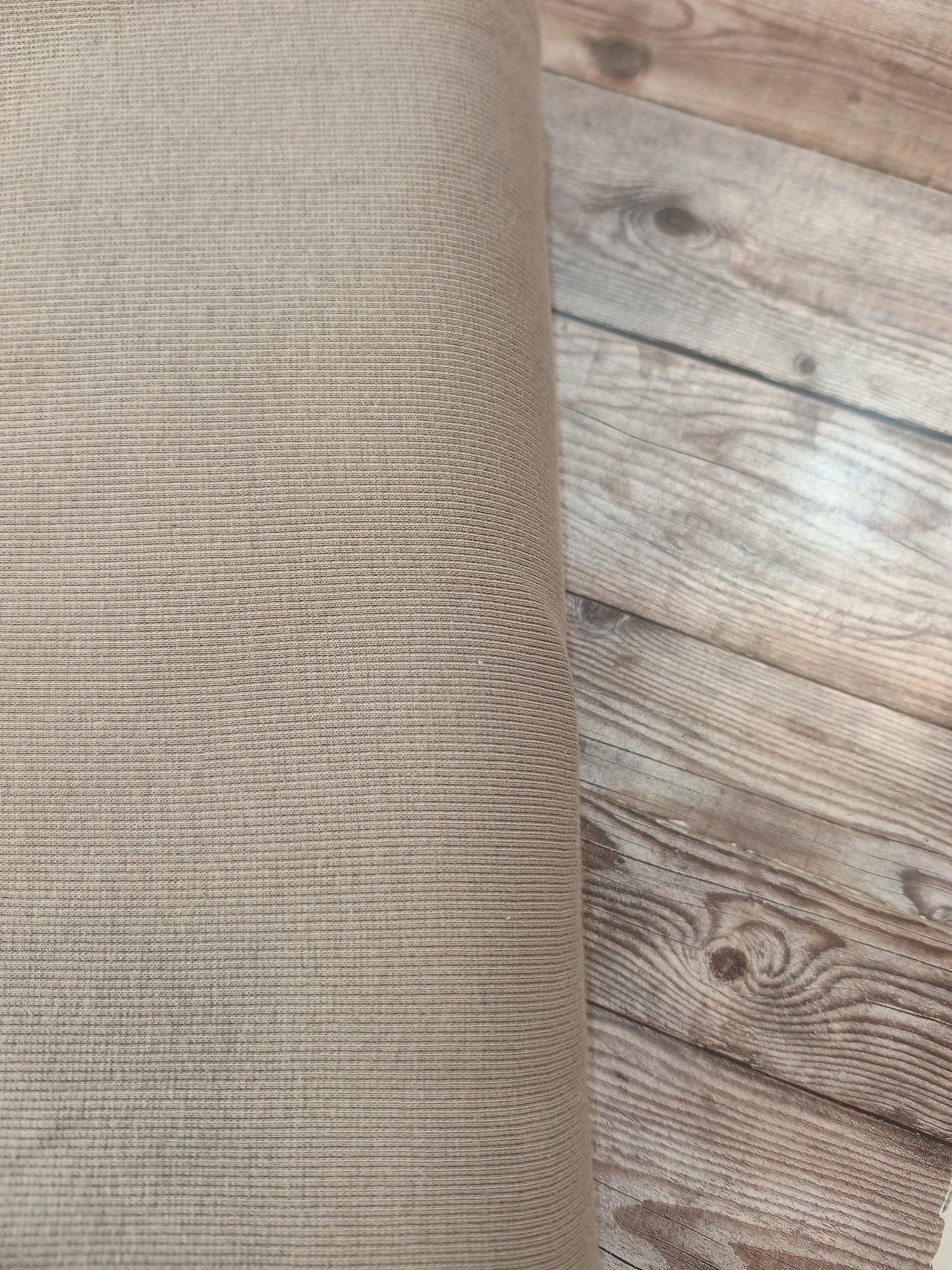 Ribbed Grey Tubular Cotton Ribbing Jersey