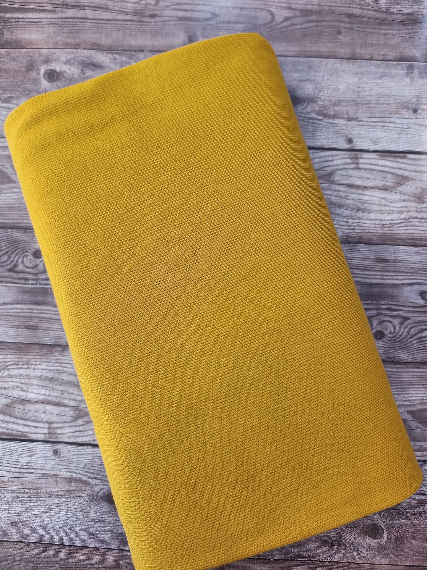 Ribbed Ochre Tubular Cotton Ribbing Jersey