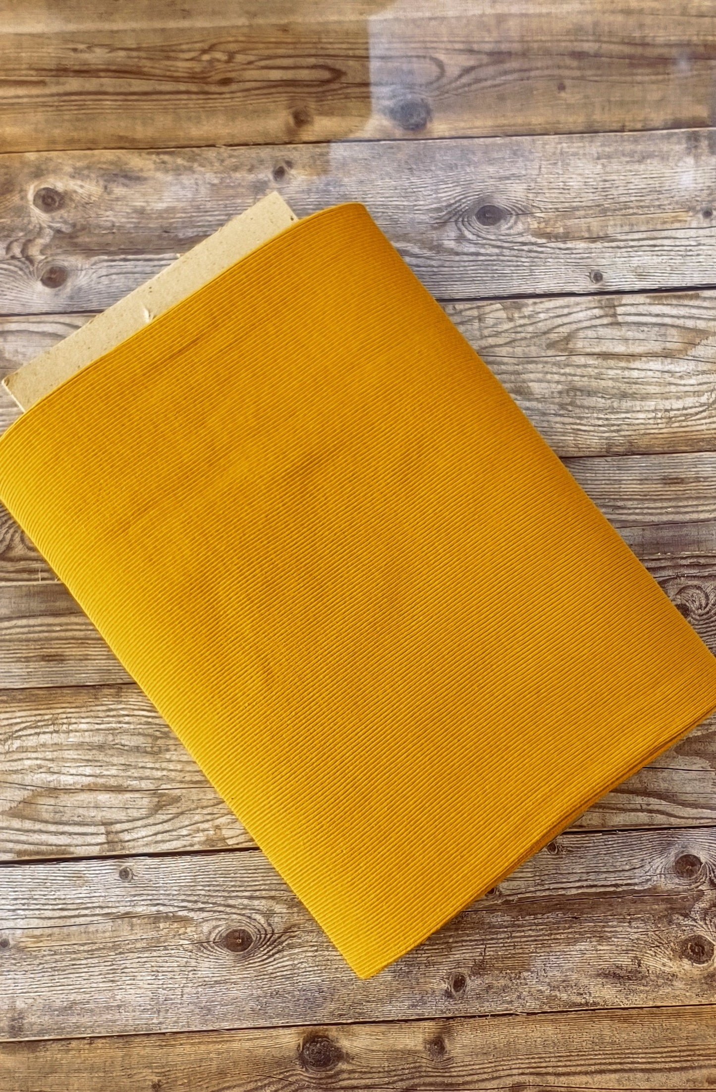 Ribbed Mustard Tubular Cotton Ribbing Jersey