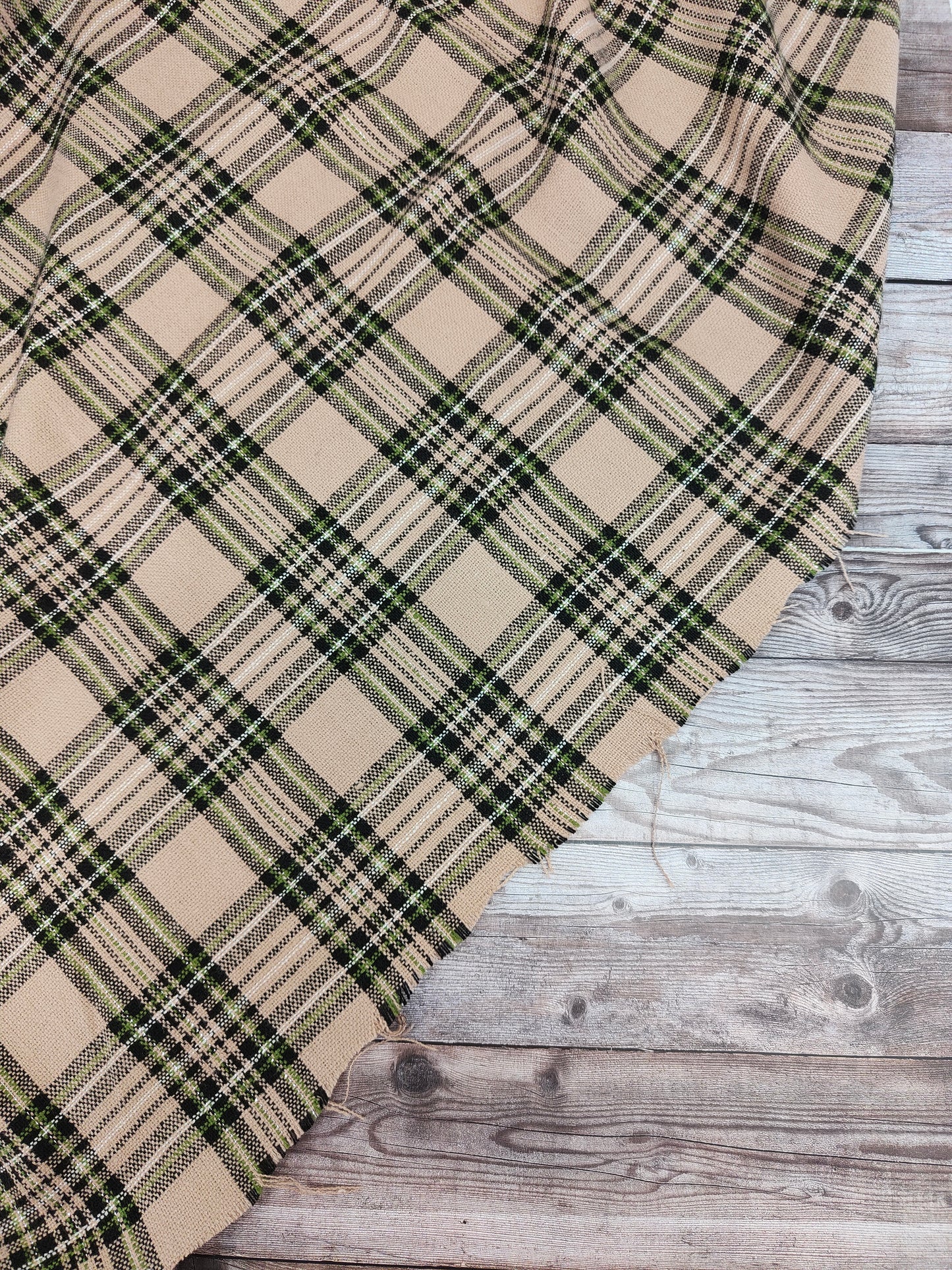 Lurex Tartan Wool Blend 1m