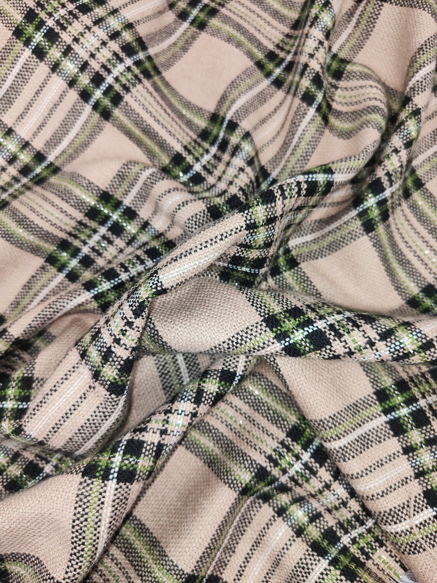 Lurex Tartan Wool Blend 1m