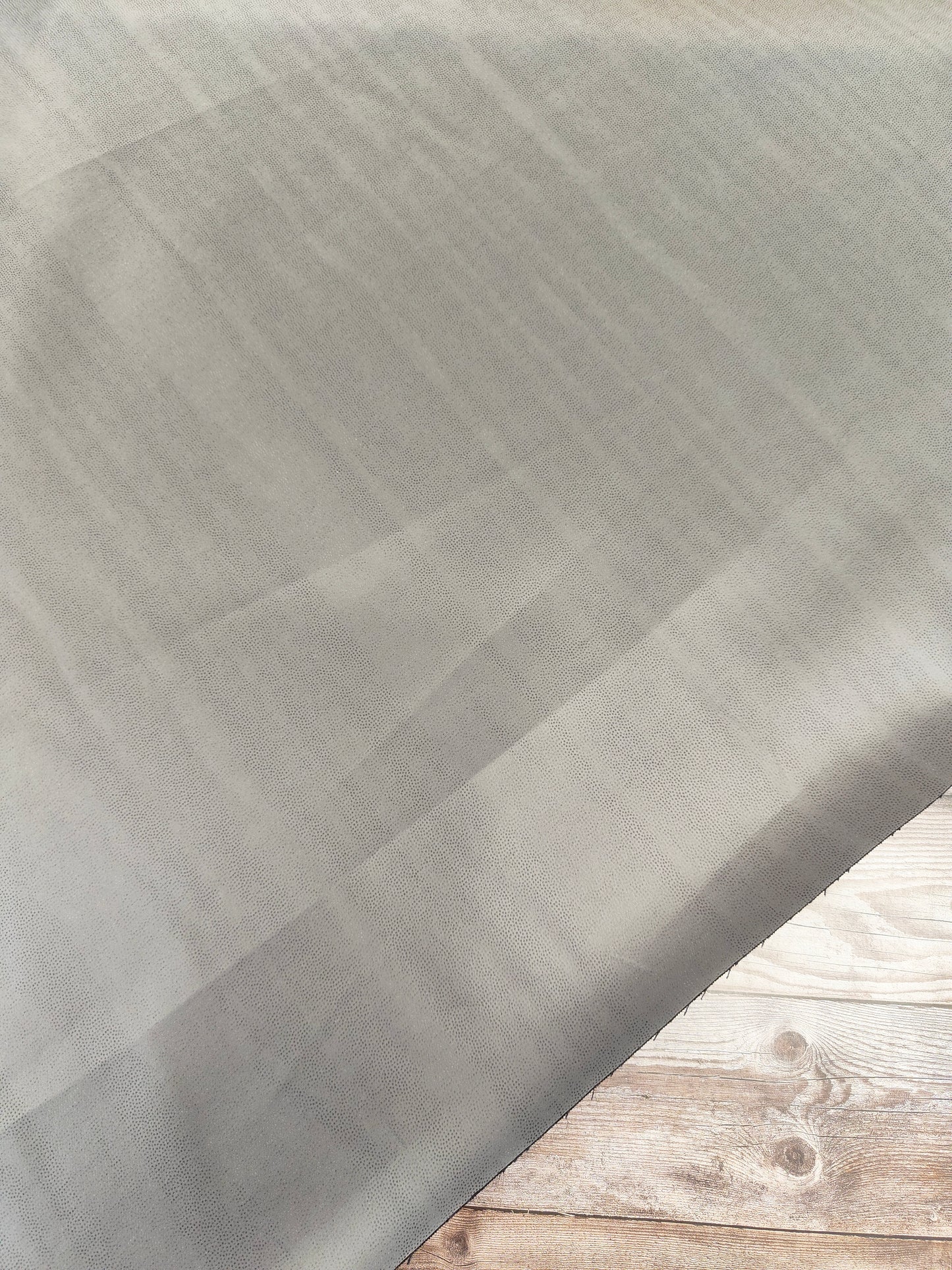 Silver Canvas Backed Faux Leather