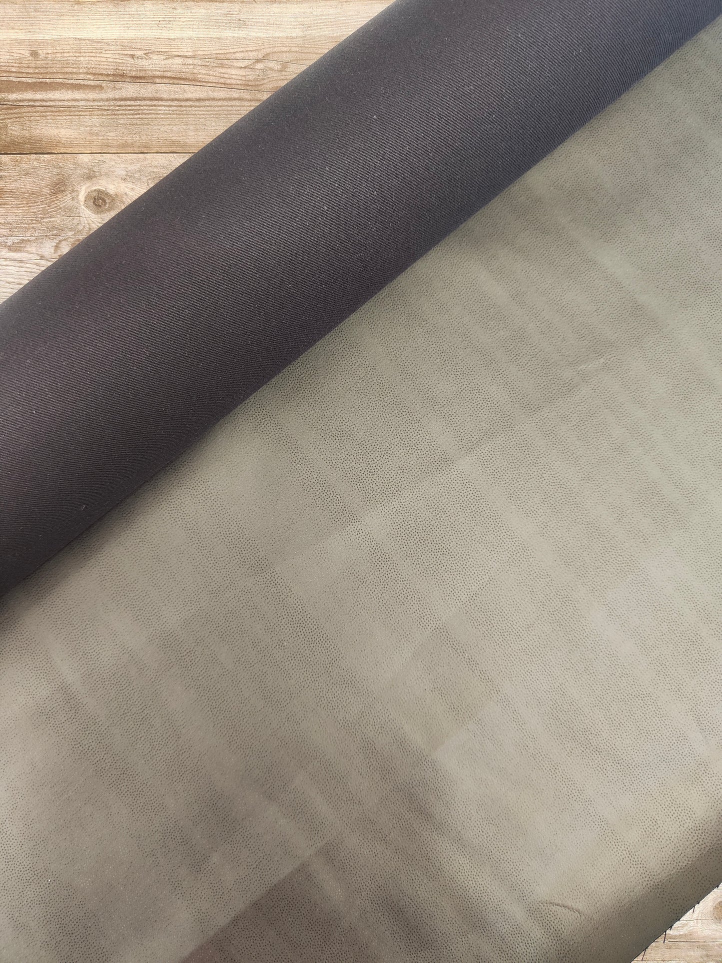 Silver Canvas Backed Faux Leather