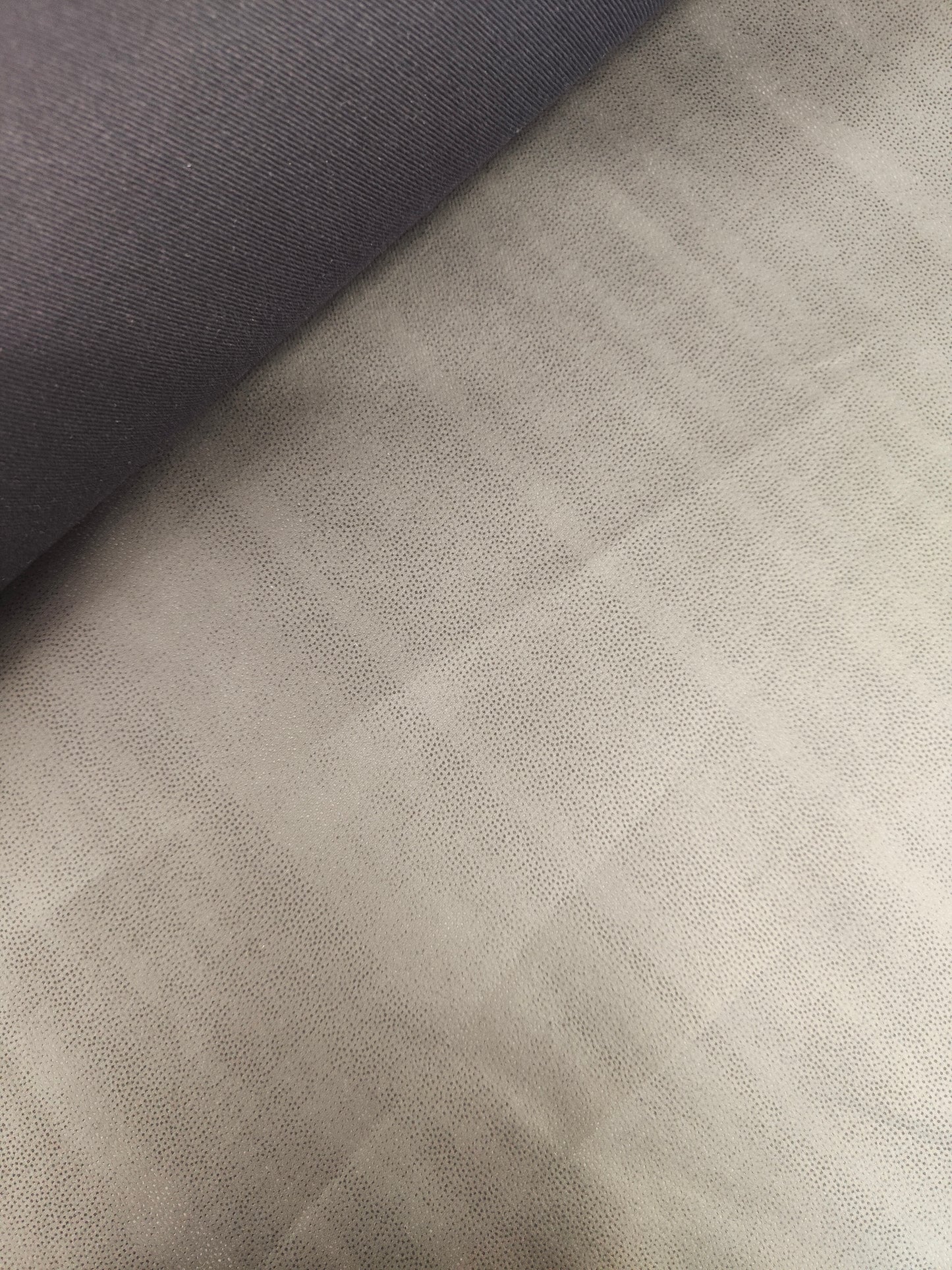 Silver Canvas Backed Faux Leather