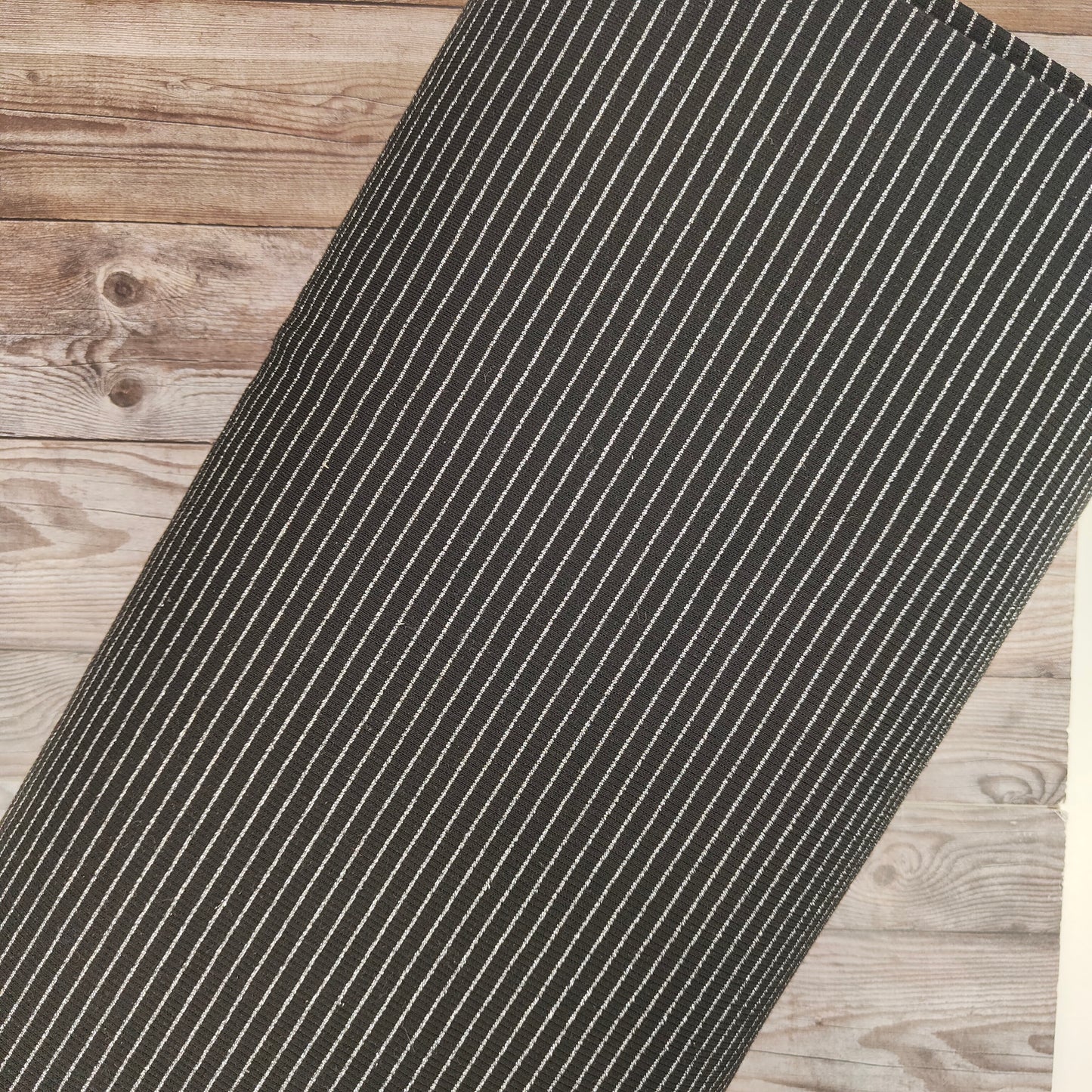 Silver Lurex & Black Jersey