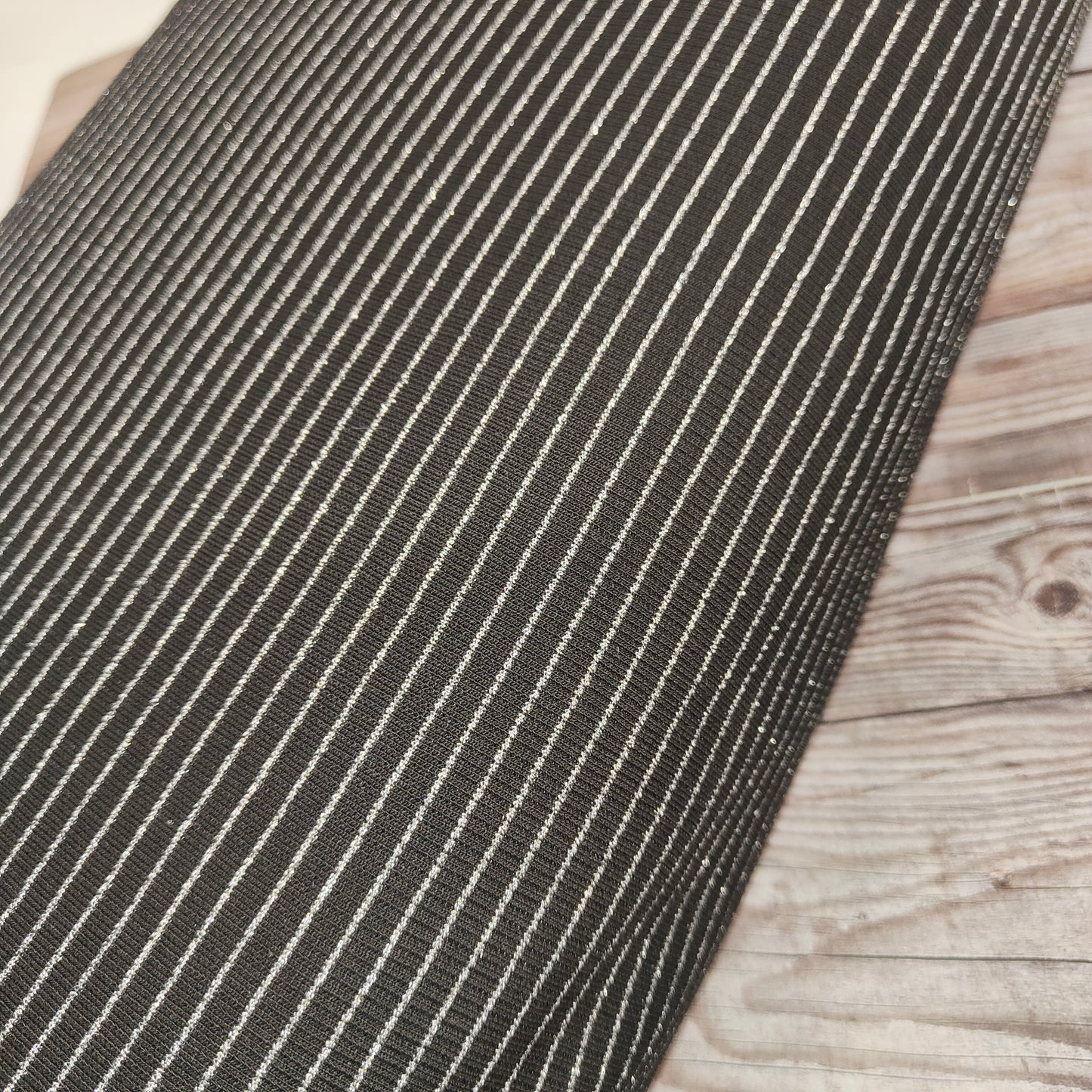 Silver Lurex & Black Jersey