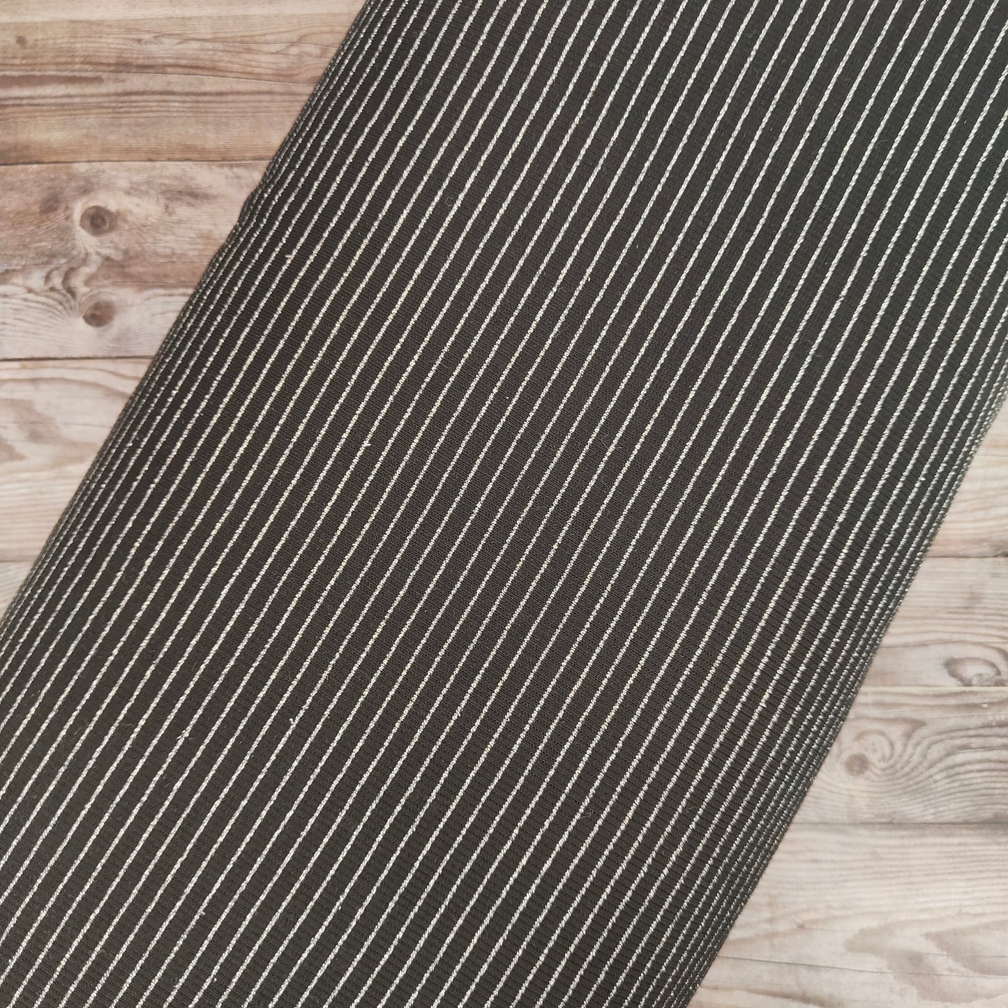Silver Lurex & Black Jersey