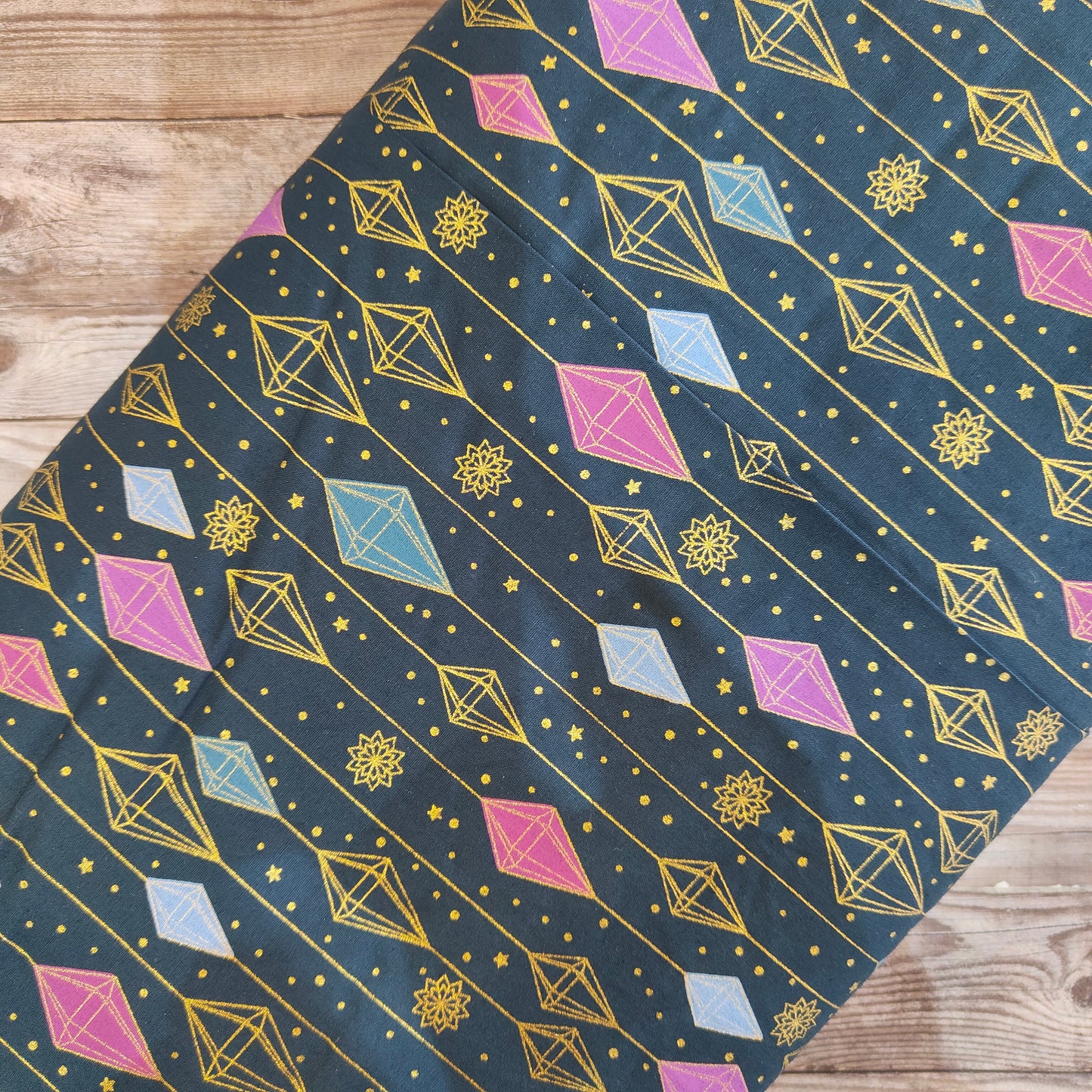 Contemporary Diamonds Cotton Half Meter
