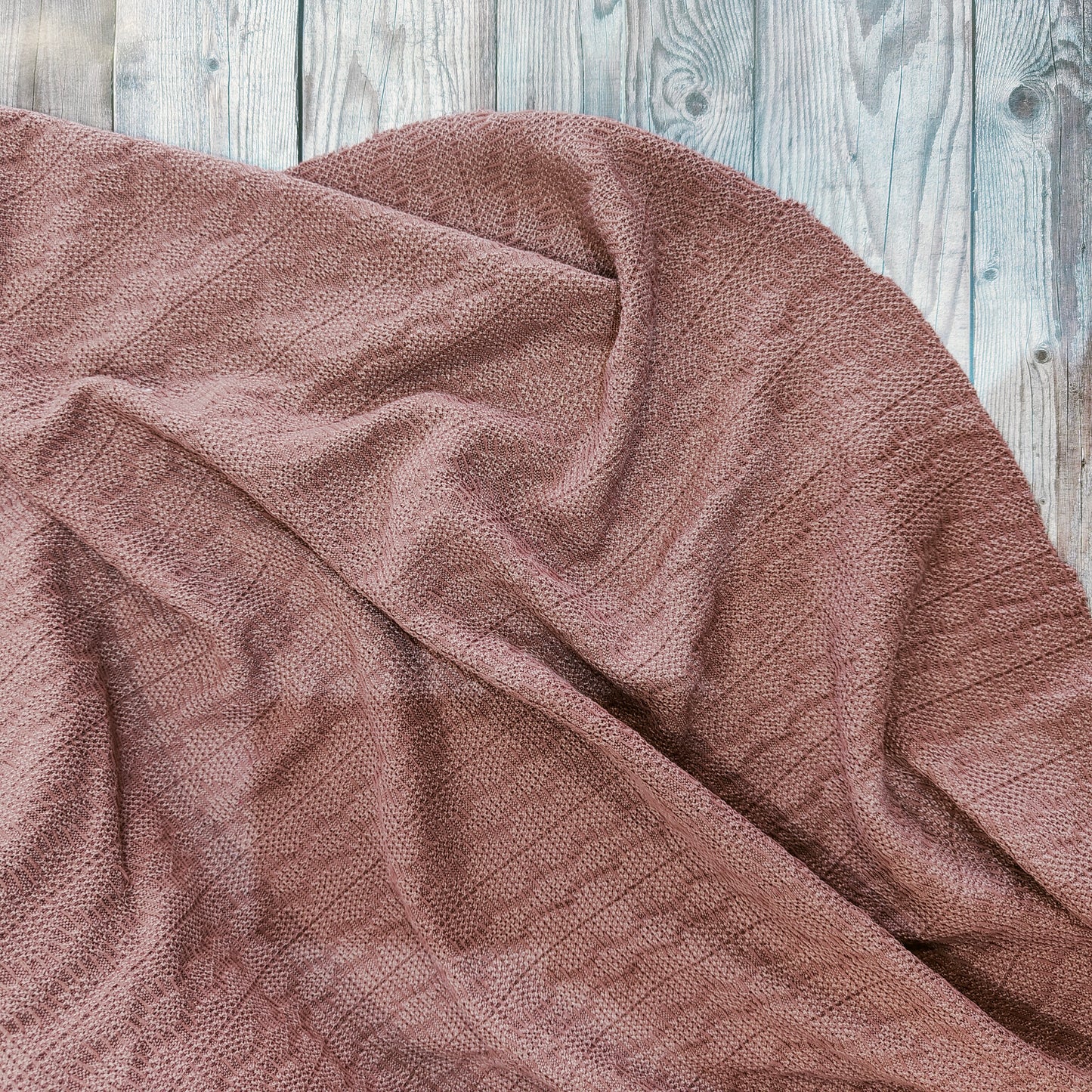 Dusky Pink Soft Stretch Cable Knit Jersey
