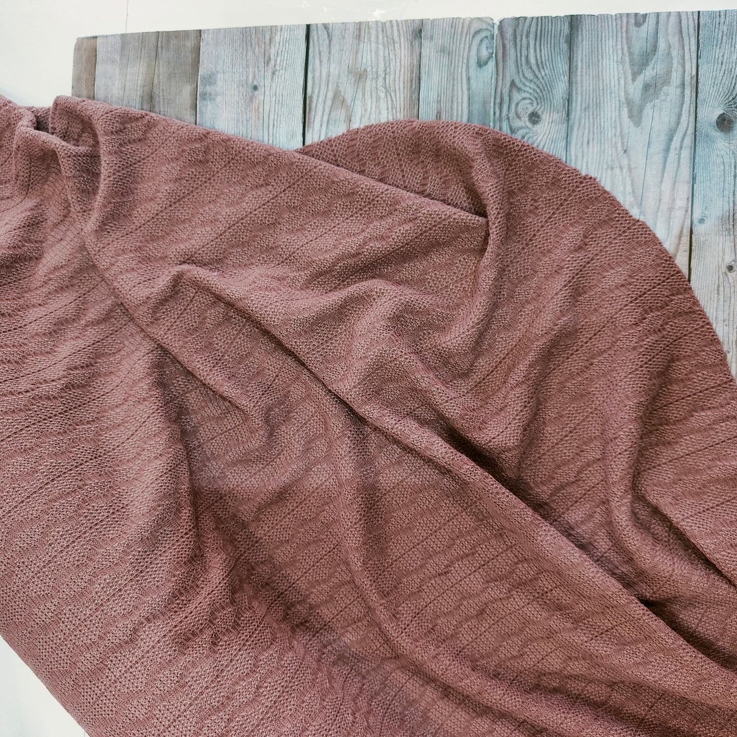 Dusky Pink Soft Stretch Cable Knit Jersey