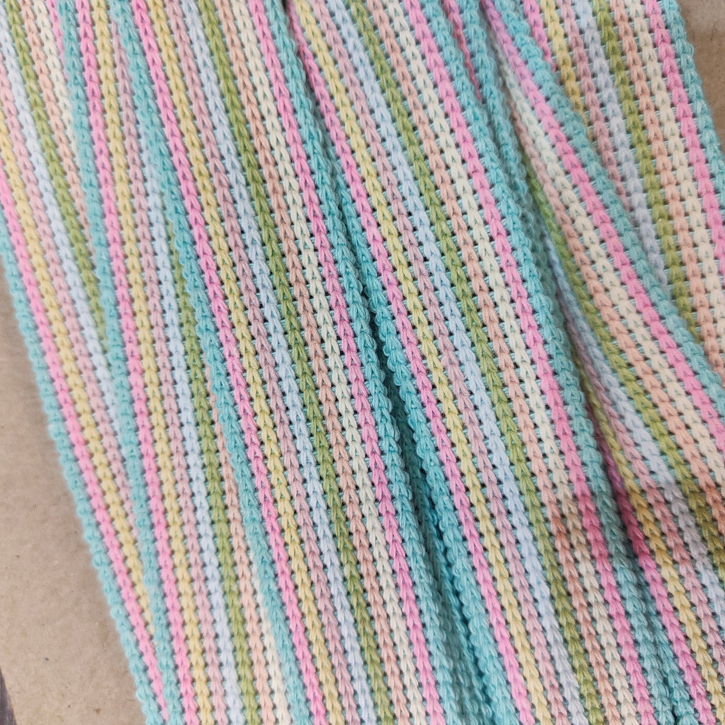 Pastel Rainbow Webbing Strap 25mm