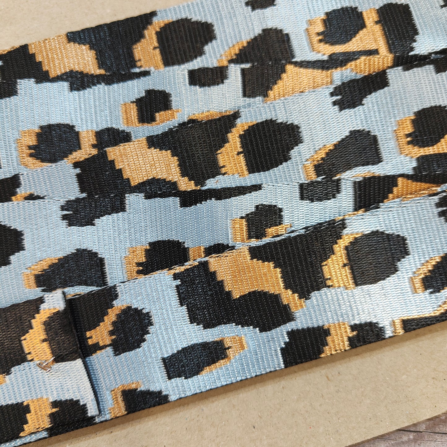 Grey Animal Print 38mm Webbing Strap