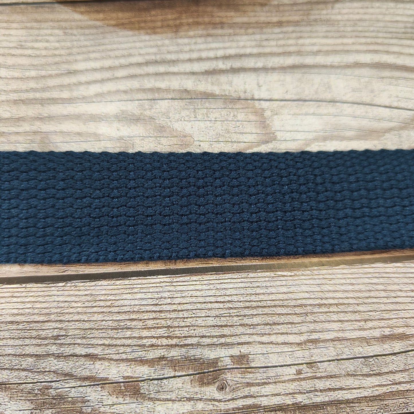 Dark Navy Cotton Basket Weave Webbing 25mm