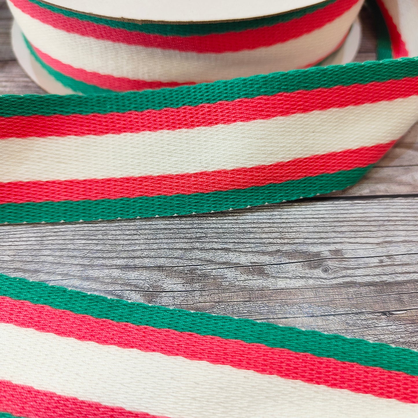 Striped Webbing Jade 38mm
