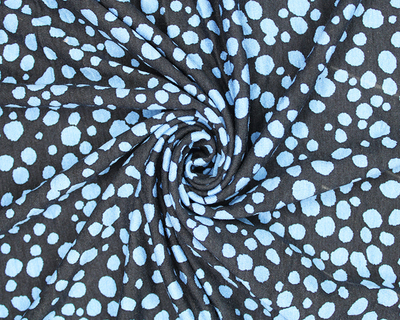 Spotty Navy Viscose Jersey