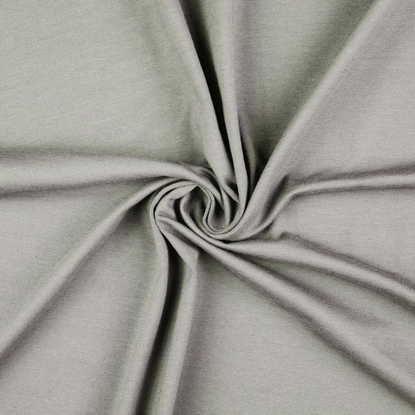 Plain Silver Grey Cotton Jersey