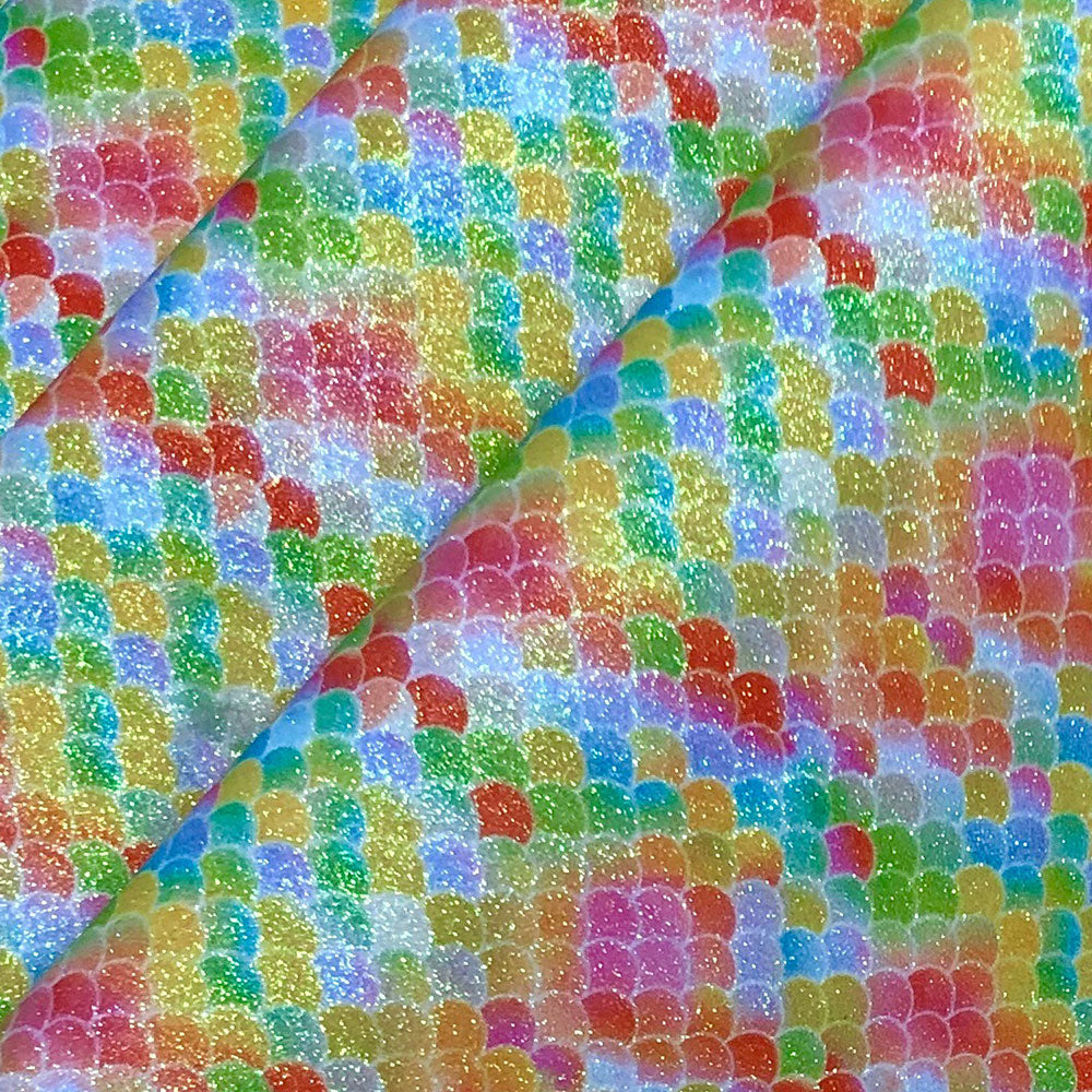 Mermaid Glitter PU Backed