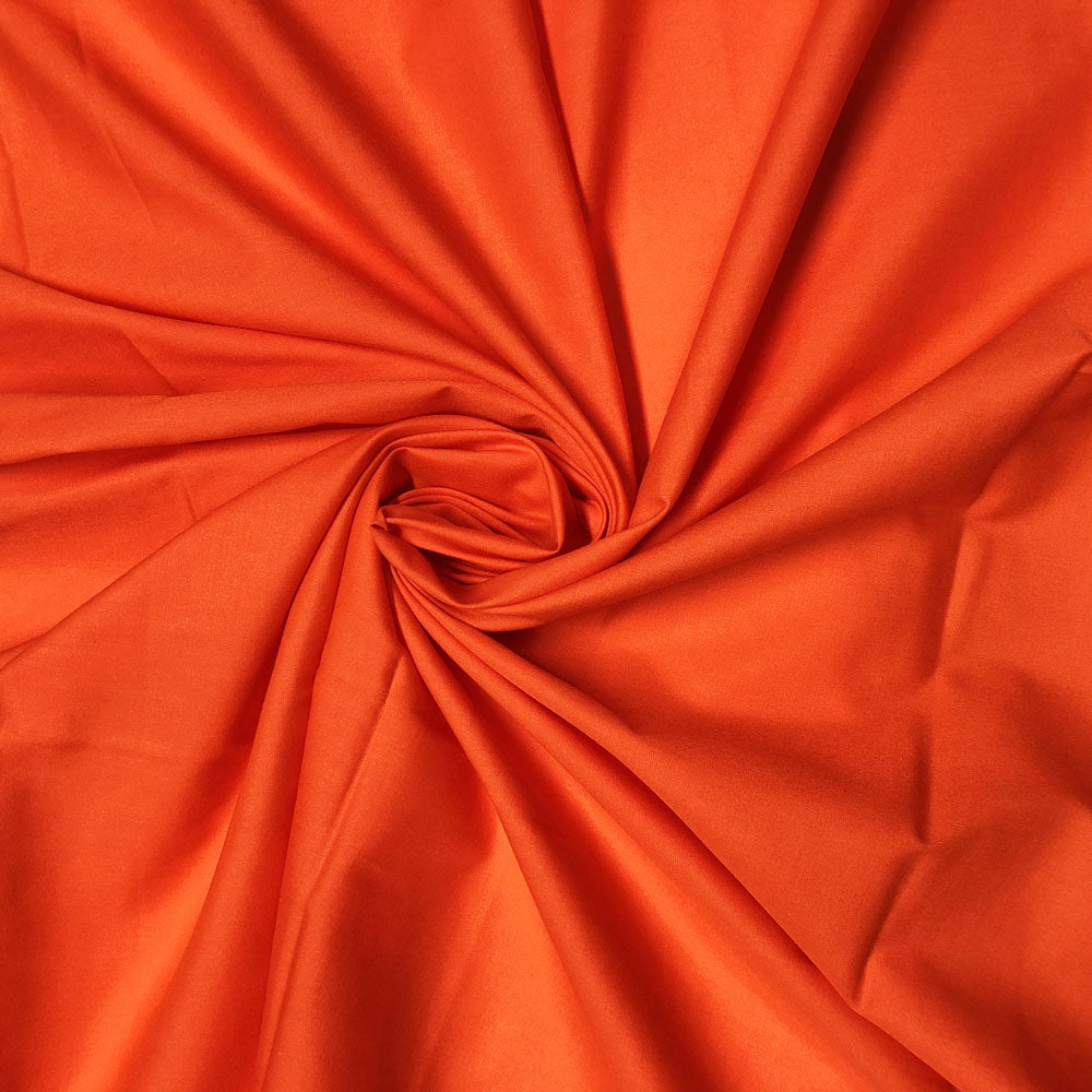 Orange Plain Polycotton