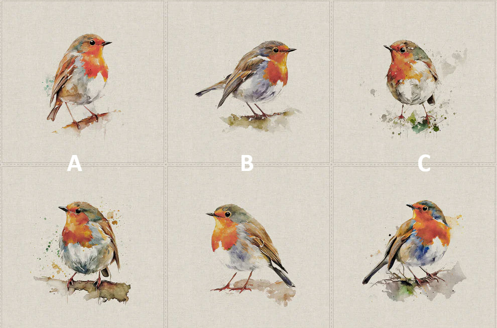Watercolour Robin Panels
