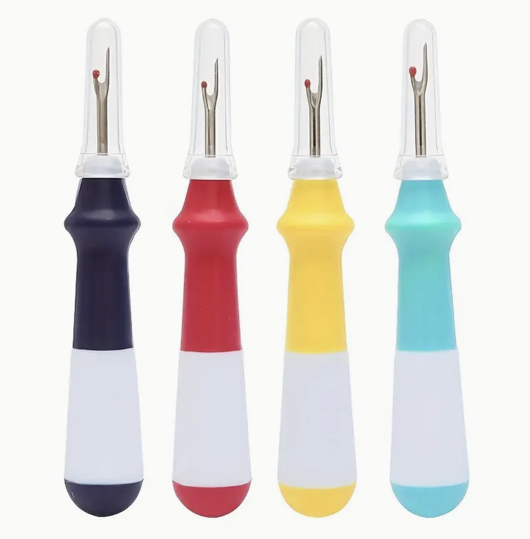 Rubberised Easy Hold Seam Ripper with Safety Ball