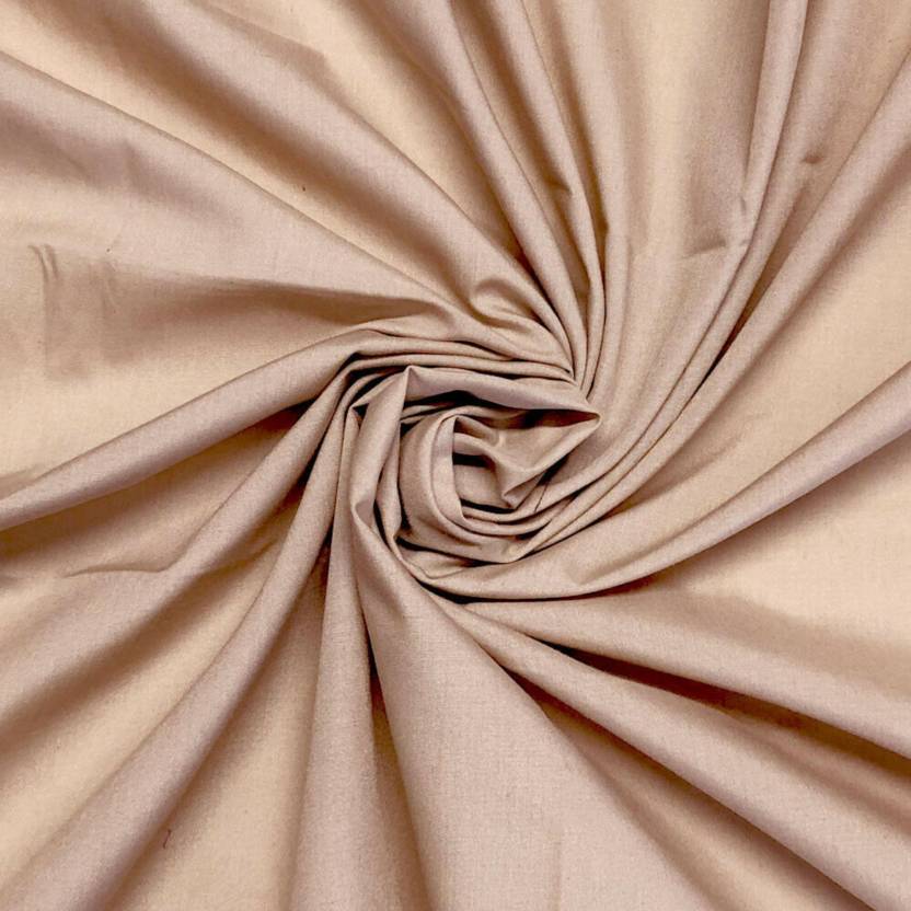 Beige Plain Polycotton