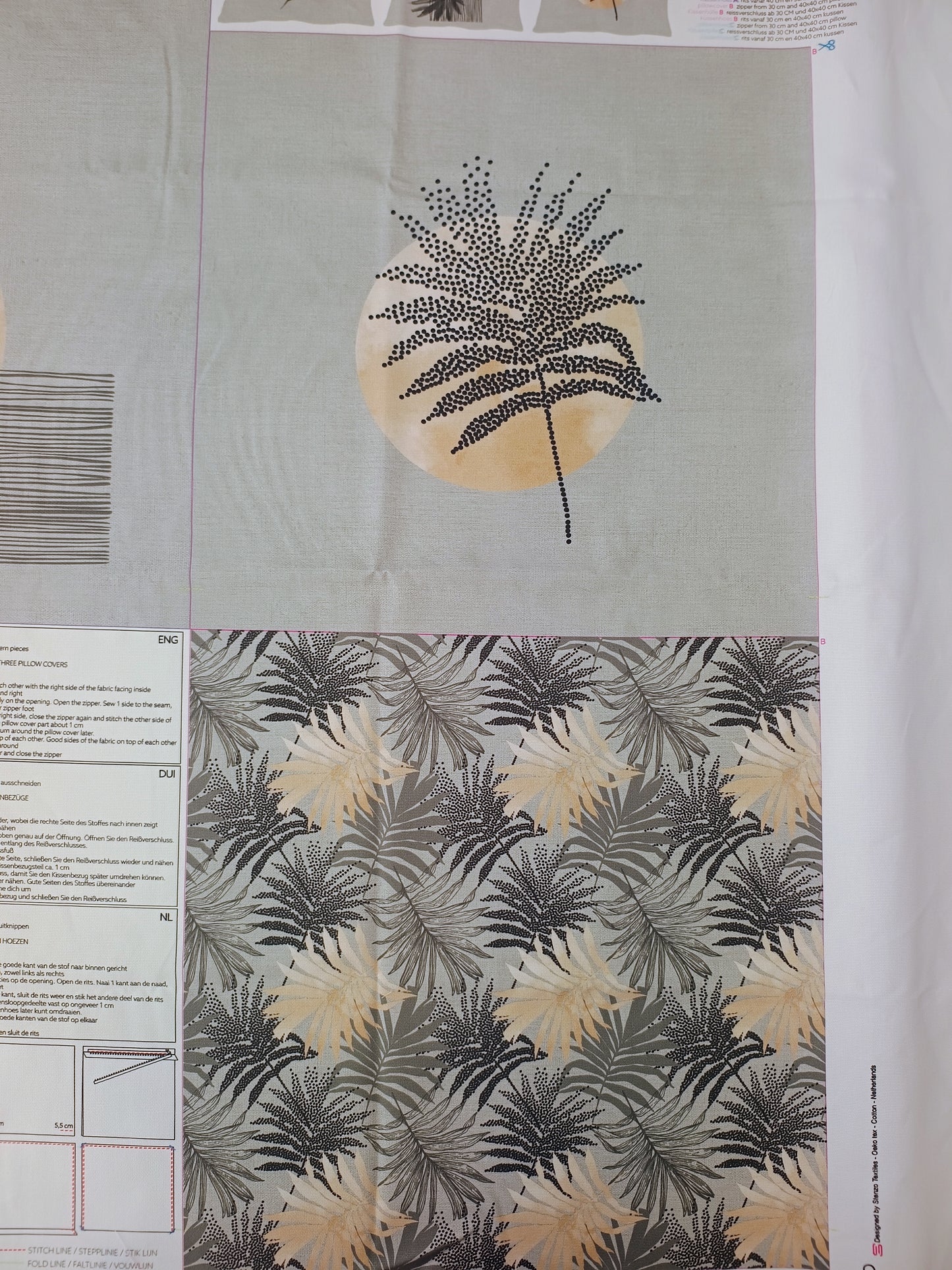 Leaf Cotton Canvas Cushion Panels