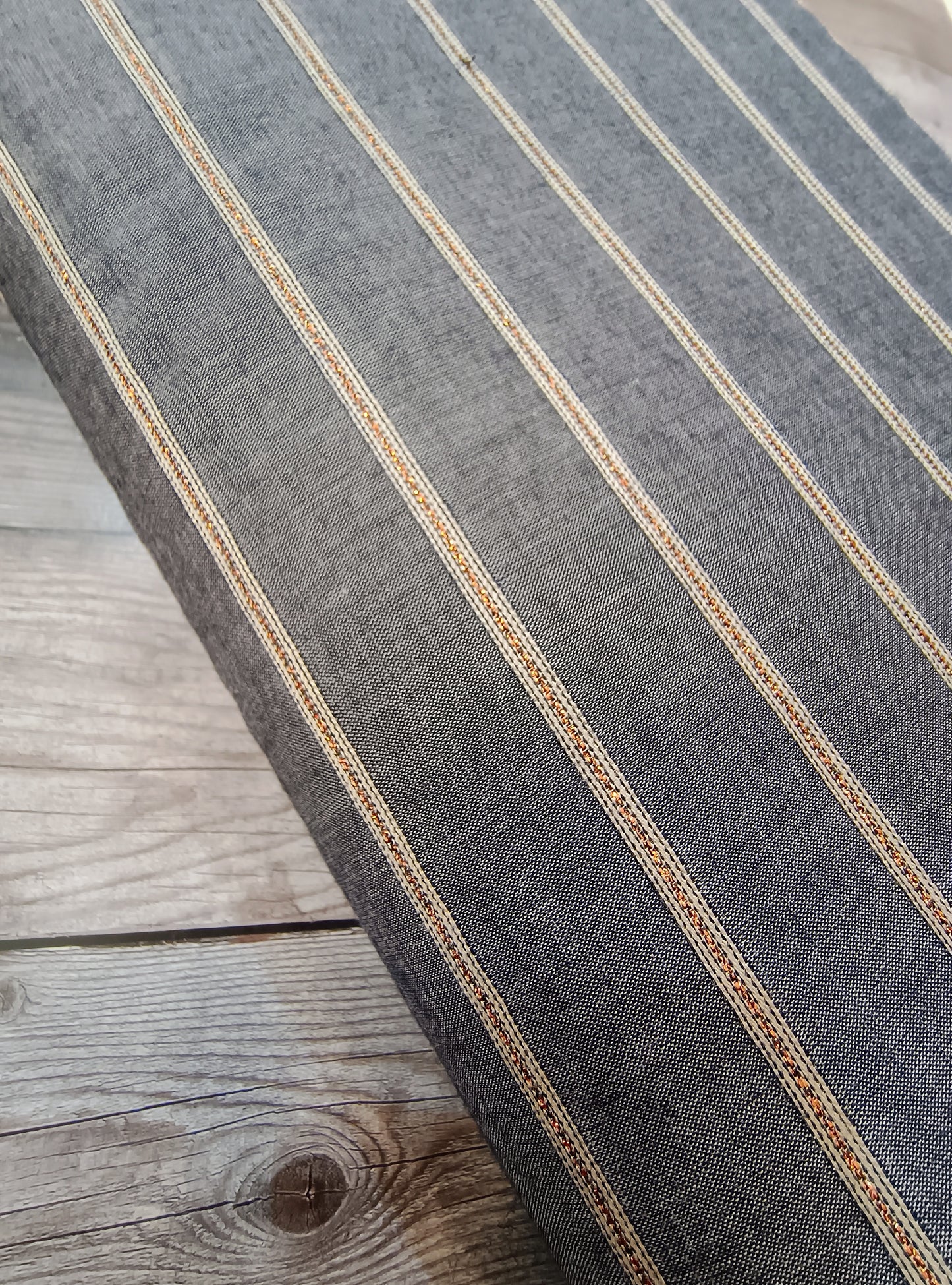 Denim Look & Lurex Viscose Blend
