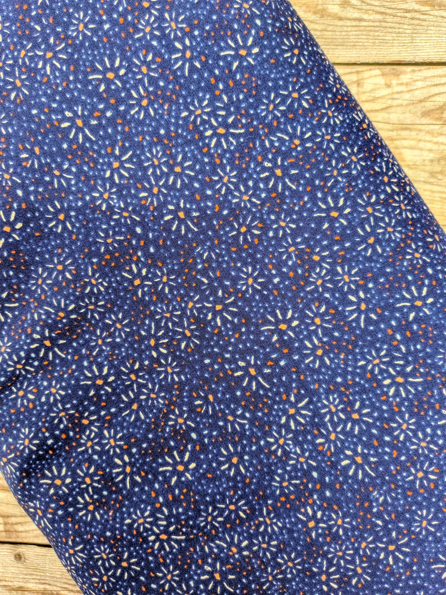 Blue Floral Burst Viscose