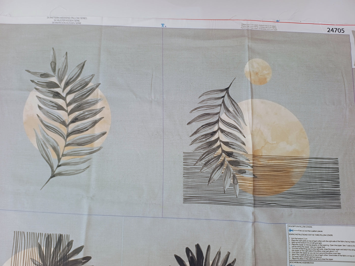 Leaf Cotton Canvas Cushion Panels