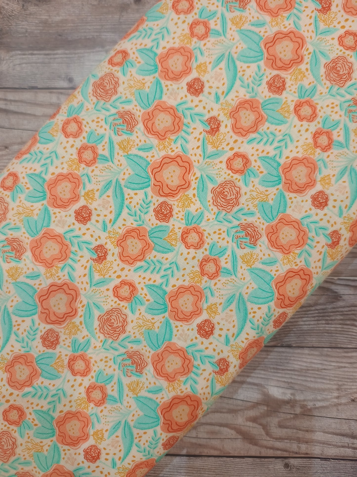 Evening in Paris Floral Cream Cotton