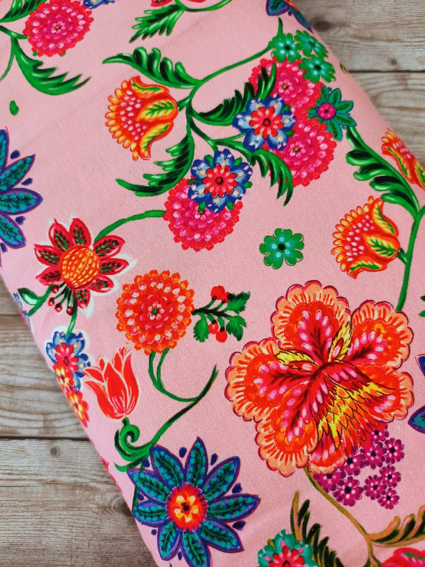 Pink Bright Floral Cotton Jersey