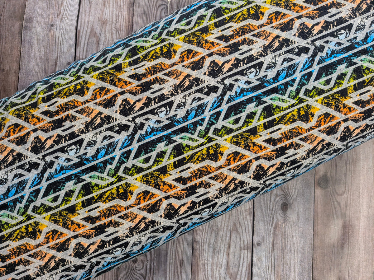 Rainbow Abstract Tyres French Terry