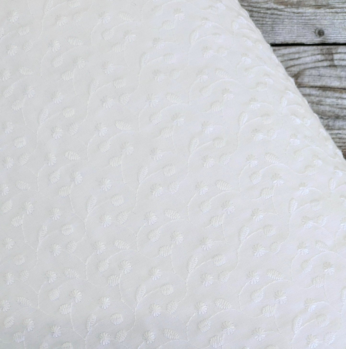 White Embroidery Cotton Blend