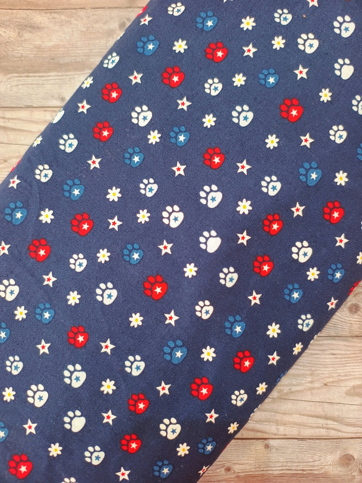 Paw Prints & Stars Cotton