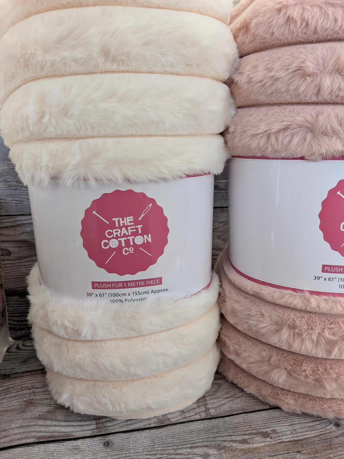 Plush Fur Cream Pre-cut 1 Meter