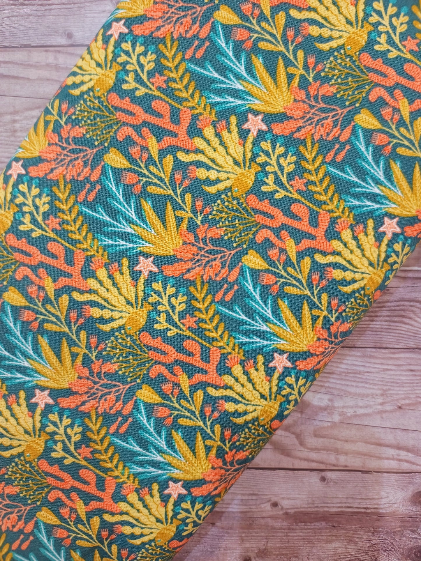 Mermaid Friends Rainbow Coral Cotton