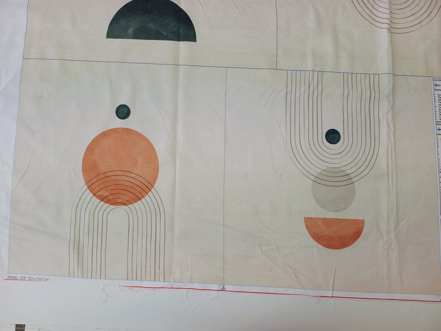Abstract Cotton Canvas Cushion Panels